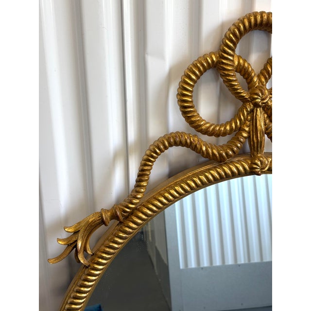 Vintage Carver's Guild Rope Bow Mirror For Sale In New York - Image 6 of 9