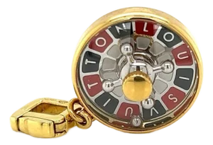 Louis Vuitton 18k Yellow Gold Roulette Game Wheel Charm Pendant
