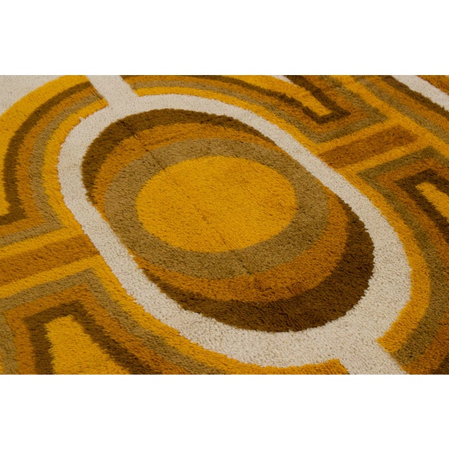 Rug & Kilim Vintage Swedish Geometric Wool Rug in Brown Hues by Rug & Kilim, 1950-1959 For Sale - Image 4 of 10