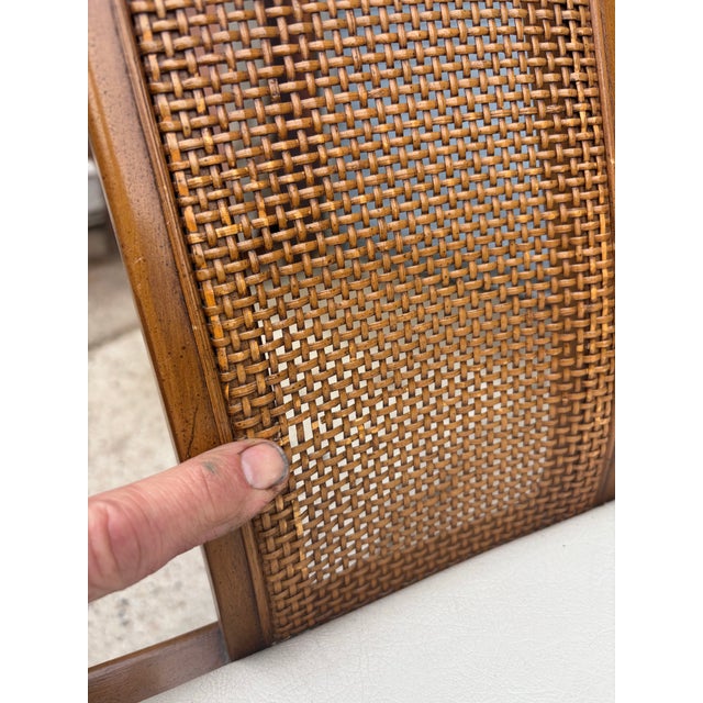 Mid 20th Century Set of 6 Hibriten Walnut and Cane Dining Chairs For Sale - Image 11 of 12