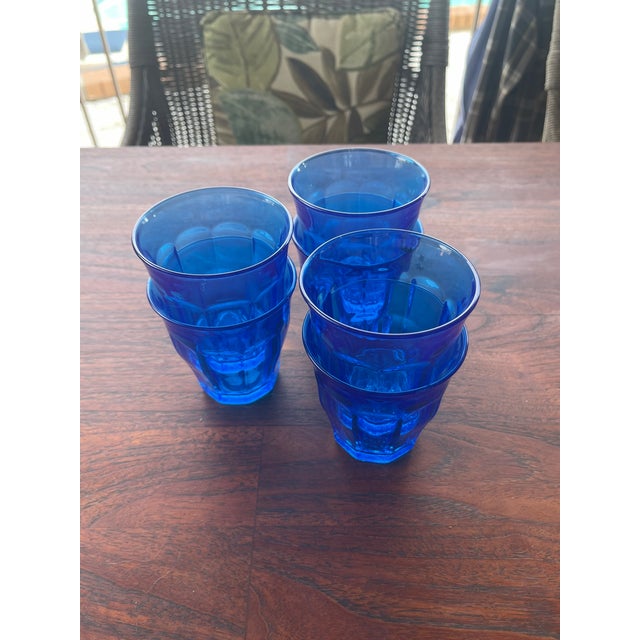 Contemporary 1990s Le Picardie Sapphire Glass Tumbler - Set of 6 For Sale - Image 3 of 6