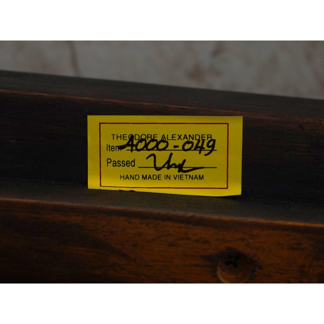 Theodore Alexander Mahogany Leather Desk & Chair For Sale - Image 18 of 18