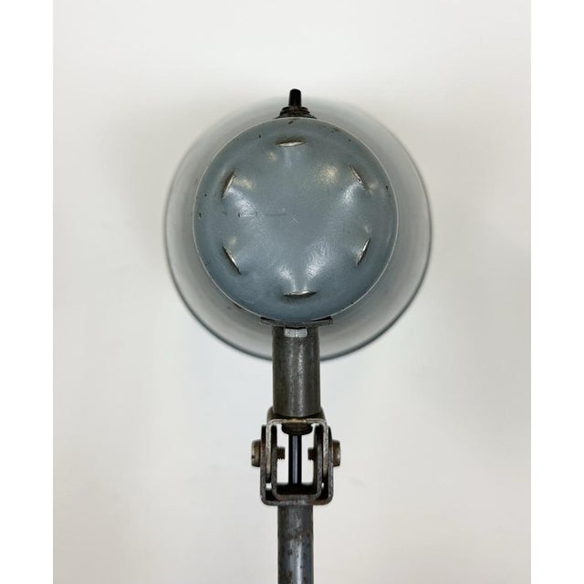 Large Industrial Grey Workshop Table Lamp, 1960s For Sale - Image 16 of 18
