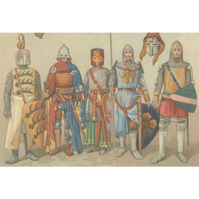 After Max Tilke, Medieval German Knights and Armor, 1880, Print For Sale - Image 5 of 9