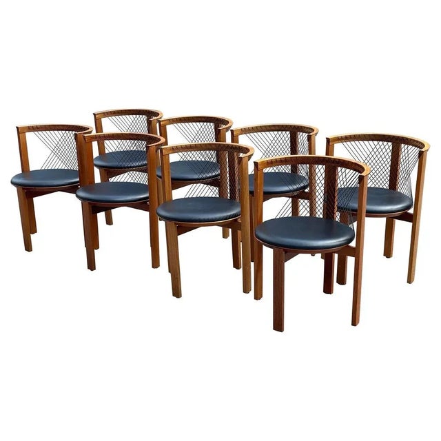Wood String Dining Chairs by Niels Jørgen Haugesen for Tranekaer Denmark, 1978, Set of 8 For Sale - Image 7 of 7