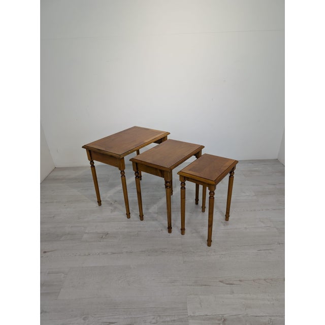Set of Mid-Century Inlaid Trojak Tables, Set of 3 For Sale - Image 3 of 17