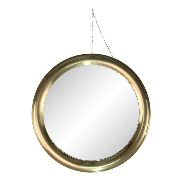 Mid-Century Italian Brass Narciso Mirror by Sergio Mazza for Artemide, 1960s For Sale