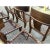 Solid walnut Robsjohn Gibbings style Klismos dining chairs. The chairs are in flawless condition. Satin finish. Leather...