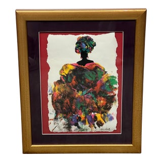 Selma Joyce Glass "Exotic Lady" Limited Edition Print Edition 74 of 1700, Signed For Sale