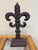 1980s Cast Iron Fleur De Lis Statue Decor For Sale - Image 4 of 5