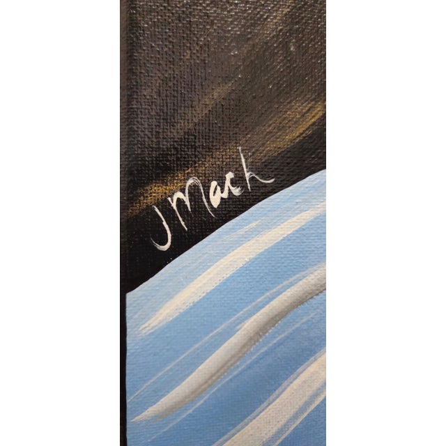 Contemporary Late 20th Century Signed Oil Painting Portrait of a Man, by J. Mack - Unframed For Sale - Image 3 of 10