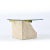 Metal Round Glass Topped Tessellated Stone Brass Cantilever Coffee Table or Side Table For Sale - Image 7 of 15