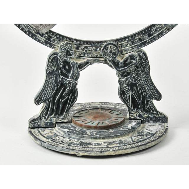 Vintage Mixed Metal Armillary Sphere Garden Decor Sundial Made in Usa For Sale - Image 15 of 18