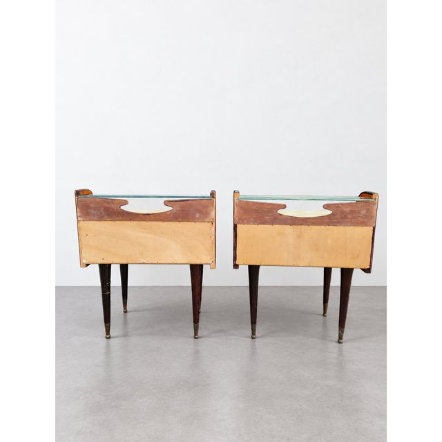Mid-Century Italian Bedside Tables, 1950, Set of 2 For Sale - Image 3 of 13