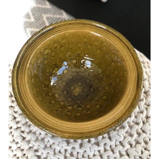 Rustic European Mid-Century Italian Glazed Terra-Cotta Bowl in the Style of Bitossi For Sale - Image 3 of 12