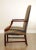 Chippendale 1980s Chippendale Style Mahogany Custom Upholstered Library Arm Chair For Sale - Image 3 of 13