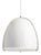 Visual Comfort Modern Paravo Pendant LED Gloss White and Satin Nickel For Sale