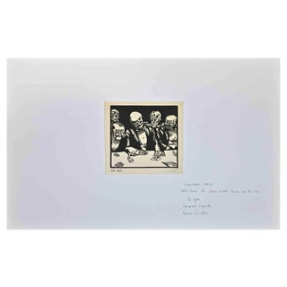 Hermann Paul, Le Jeu, Woodcut Print, 1890s For Sale