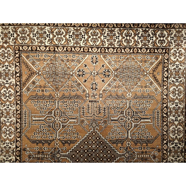 Vintage Persian Bakhtiari Rug, Hand-Knotted Wool, Allover Geometric Pattern, Camelhair & Ivory, 8x11 For Sale - Image 15 of 18