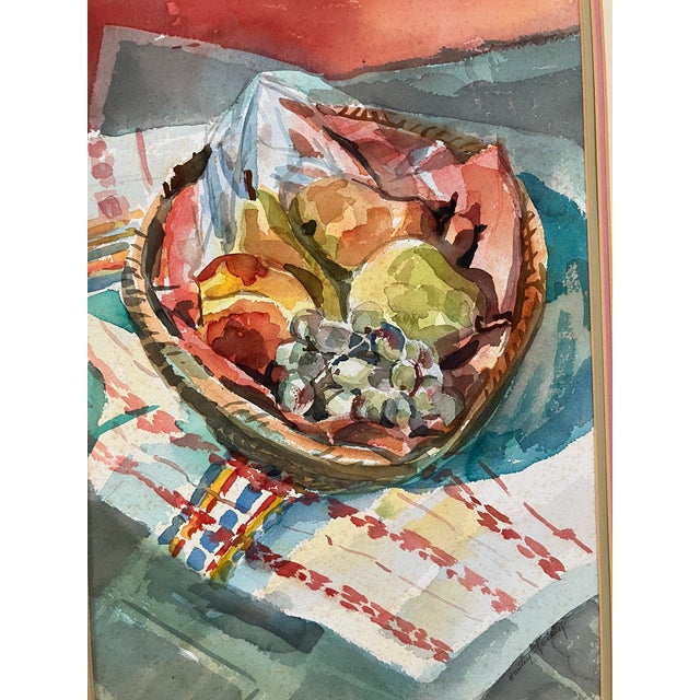 1950s Mid Century Still Life Watercolor, Hartley Fletcher Gurrey, Honolulu Hawain Artist, Who's Who American Women For Sale In Monterey, CA - Image 6 of 12