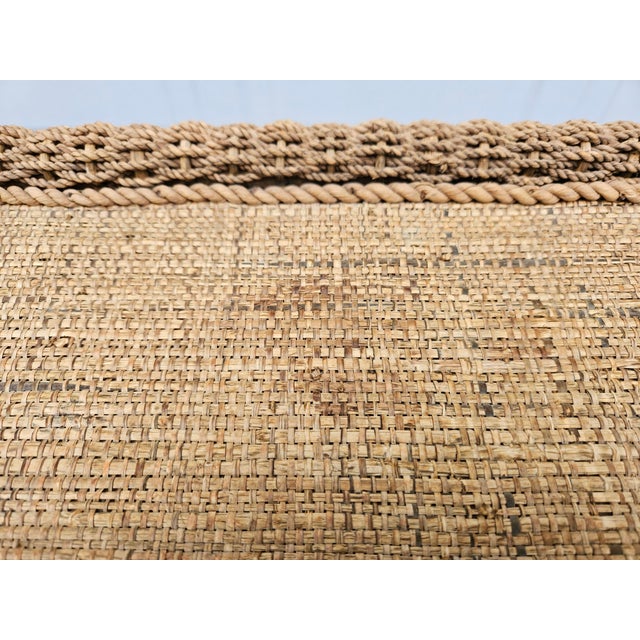 Bamboo Rope and Grass Mat Nesting Tables For Sale - Image 12 of 15