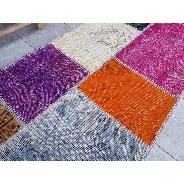 Bohemian Handknotted Vintage Runner For Sale - Image 6 of 10