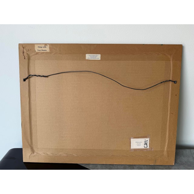 1980’s Helen R. Shick Coastal Florida Beach House Landscape Watercolor on Paper Painting, Framed Under Glass For Sale - Image 12 of 12