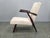 Mid-Century Cream Velvet Lounge Chair, Former Czechoslovakia, 1960s For Sale - Image 4 of 14