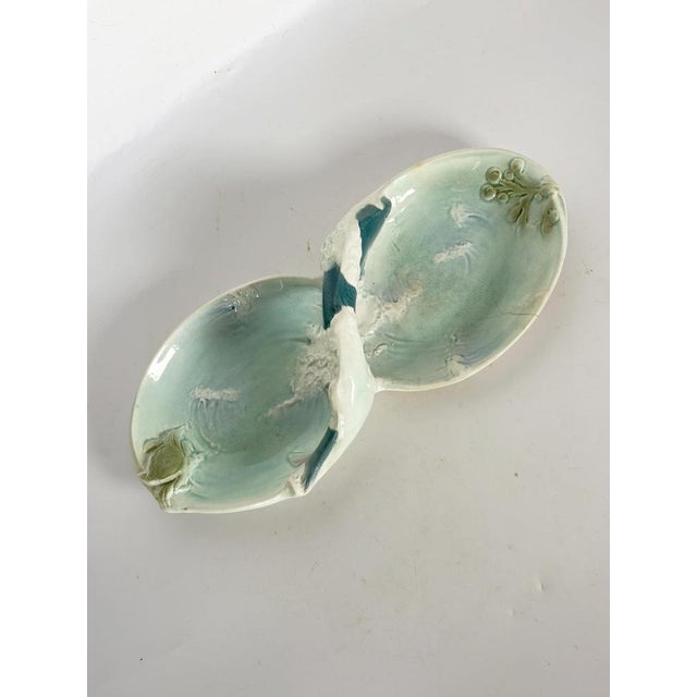 Ceramic Art Nouveau Majolica Trinket Dish with Fish Decoration, France, 1920s For Sale - Image 7 of 13