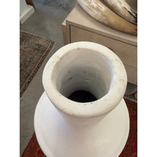 Tall Plaster and Sculpting Material Vessel/ Urn For Sale In Miami - Image 6 of 10