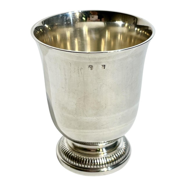 Set of 3 French Art Deco Silver Cups or Matchstick Holders Including One by Maison Lancel For Sale - Image 10 of 12