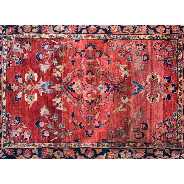 Textile Early 20th Century Persian Sarouk Mohajeran Rug For Sale - Image 7 of 14
