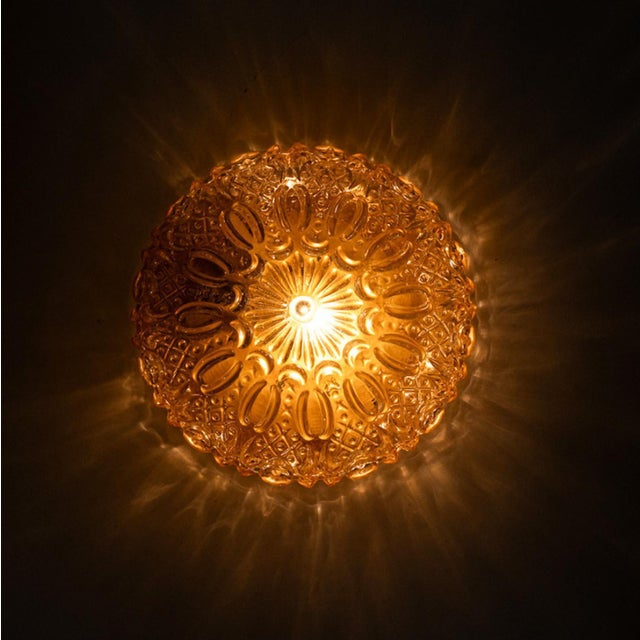 Glass Flush Mount in the style of Tynell, 1960 For Sale - Image 6 of 15