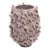 Vintage Italian Hand-Modeled Butterfly Relief Ceramic Vase in Lavender Glaze For Sale