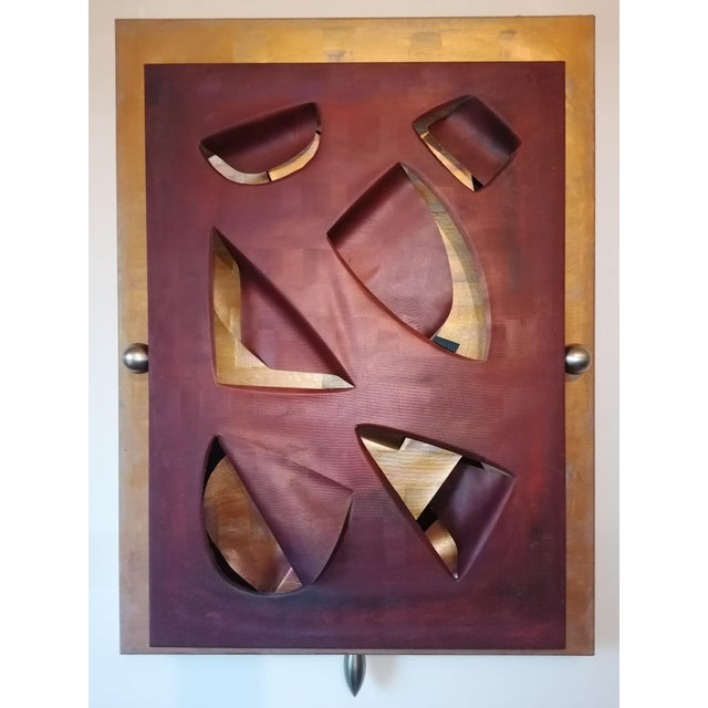 Maroon Stefano Mazzolini, TTF2, Mixed Media on Canvas For Sale - Image 8 of 8