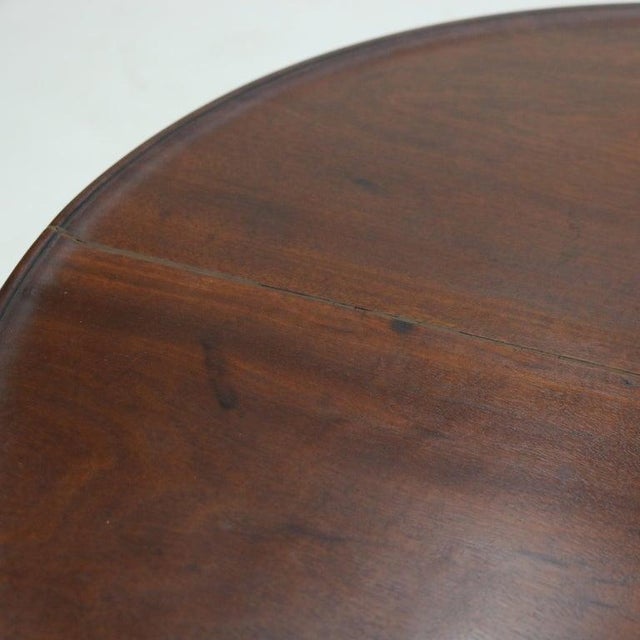 Antique Queen Anne Mahogany Dish Top Tilt Top Table With Bird Cage C1780 For Sale - Image 10 of 11