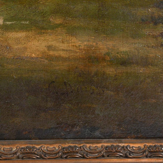 Antique Framed Signed Carlo Rossi Merriment in the Garden Oil on Canvas For Sale In Greensboro - Image 6 of 18