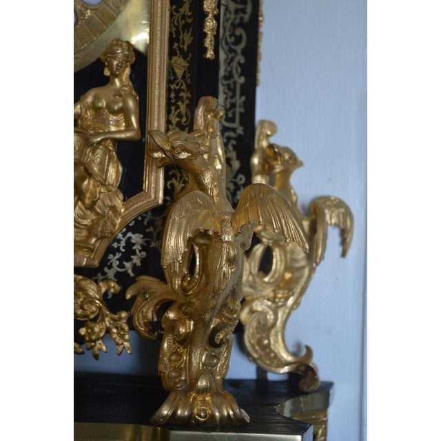 Monumental 19th Century French Boulle Cartel Clock With Pedestal For Sale - Image 9 of 15