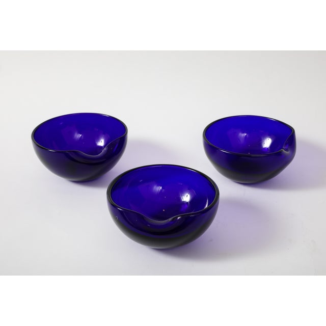 Elsa Peretti For Tiffany & Co Venetian Blown Glass Blue Cobalt Collection - 5 Pieces For Sale - Image 9 of 12