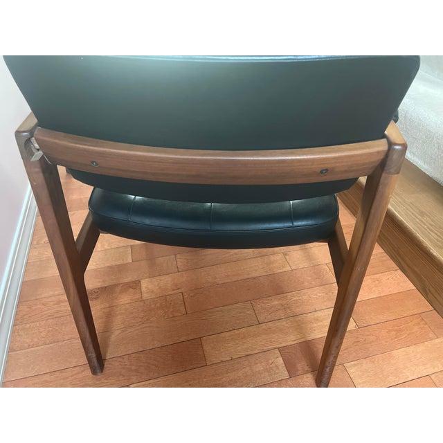 Set of 2 Mid-Century Modern Dining Chairs in Teak & Naugahyde by Svegards Markaryd, Sweden, Circa 1960's For Sale - Image 15 of 16