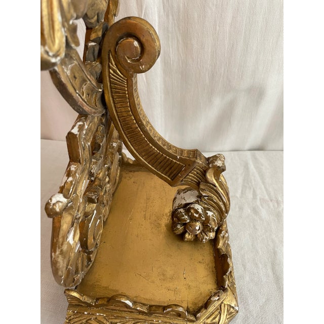 Antique Neoclassical Antique Gilt Wall Brackets- A Pair For Sale - Image 12 of 12