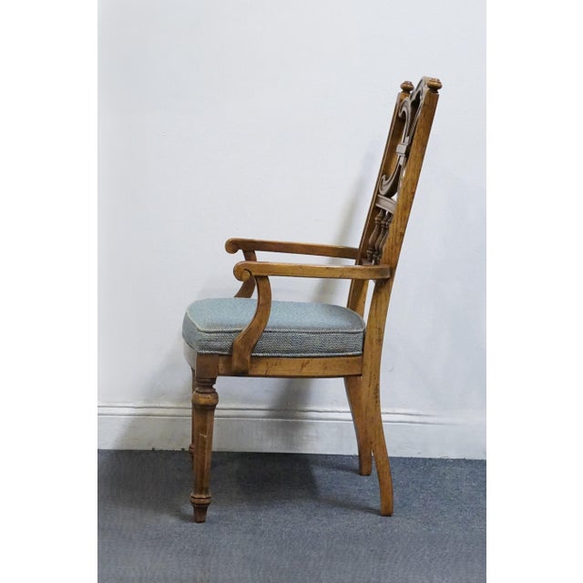 1970s Thomasville Furniture Legendary Collection Spanish Mediterranean Style Dining Arm Chair 3721-834 For Sale - Image 5 of 10