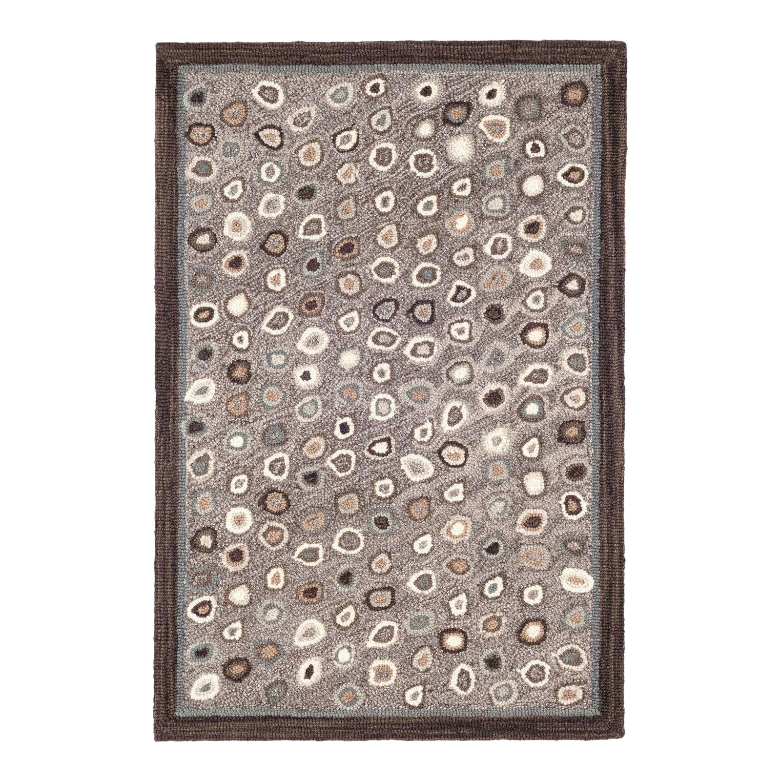 Dash & Albert by Annie Selke Cat's Paw Grey Micro Hooked Wool Rug, 2' x ...