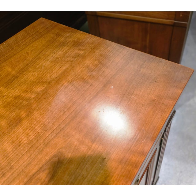 Vintage Kindel Furniture French Regency Louis XVI Style Cherry Wood Server For Sale - Image 12 of 17