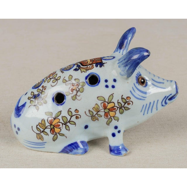 Desvres Fourmaintraux French Faience Pique Fleurs Bud Vase For Sale In Orlando - Image 6 of 10