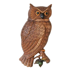 Vintage Syroco Owl Wall Hanging