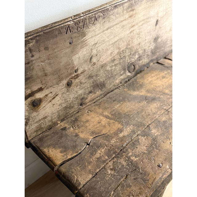 Wood 18th C. Spanish Catalan Bench For Sale - Image 7 of 13