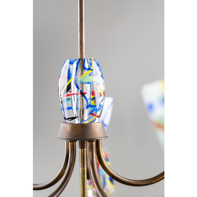 Murano Glass Chandelier by Dino Martens for Aureliano Toso,1950s For Sale - Image 11 of 13