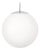 Scandinavian Opaline Glass Glob Ceiling Lamp in Chrome Finish from Konsthantverk For Sale