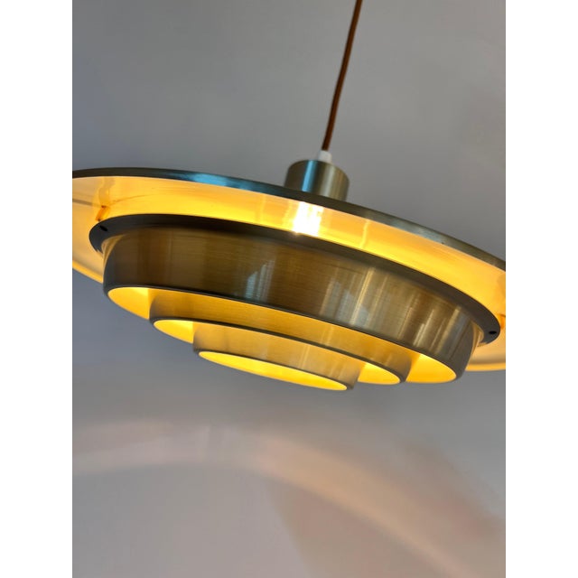 Silver Silver Louvered Lamp by Erik Jensen for Teknika For Sale - Image 8 of 11
